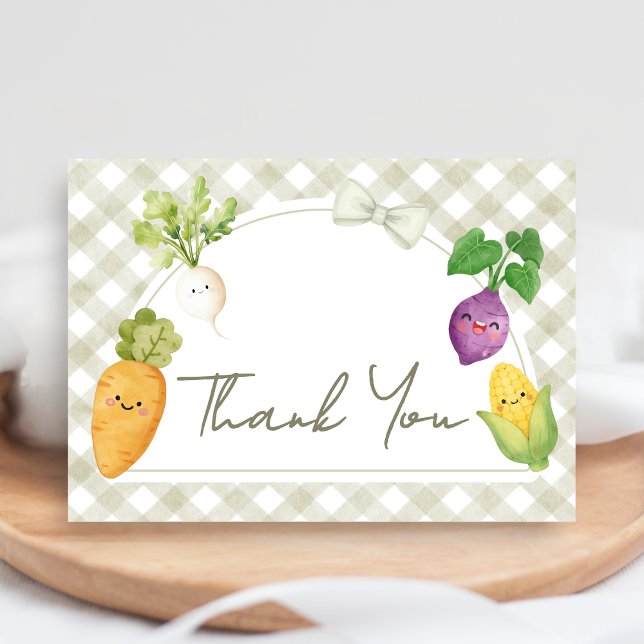 Lokalt Odlad Barnkalas Tack Kort (Locally Grown Baby Shower Thank You Card)