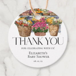 Lokalt odlad Blommigt Shop Baby Shower Gåvor Etiketter
