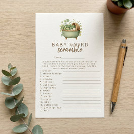 Lokalt Odlad 'Bokstavsblandning' Baby Shower-spel