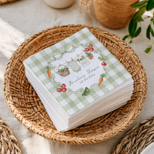 Lokalt Odlad Bondemarknad Baby Shower Pappersservett