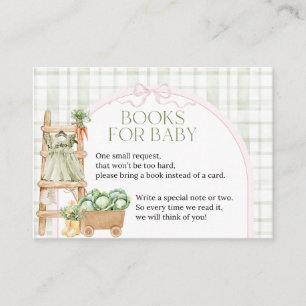 Lokalt Odlad Bondemarknad Tjej Baby Shower Tilläggskort