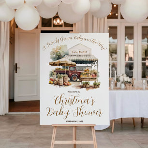 Lokalt Odlad, Bondens Marknad Baby Shower Välkomst Poster
