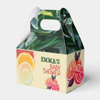 Lokalt Odlad Citrusfruktträdgård Baby Shower Presentaskar