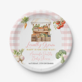 Lokalt odlad färskvarumarknadsbabyskor Gingham