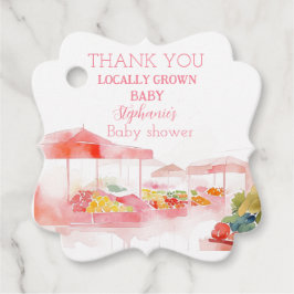 Lokalt odlad Flicka-marknad för lantbrukare Gåvor Etiketter