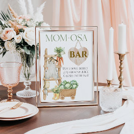 Lokalt odlad gård, rustic Baby Shower Momosa Poster