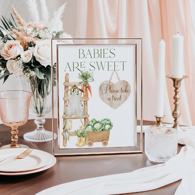 Lokalt odlad gård, rustic Baby Shower Sweet Pub Poster (Skapare uppladdad)