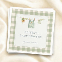 Lokalt Odlad Gingham Salvia Grön Bebisdusch