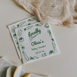 Lokalt odlad Grönt Babykläder för grönsaker Pappersservett