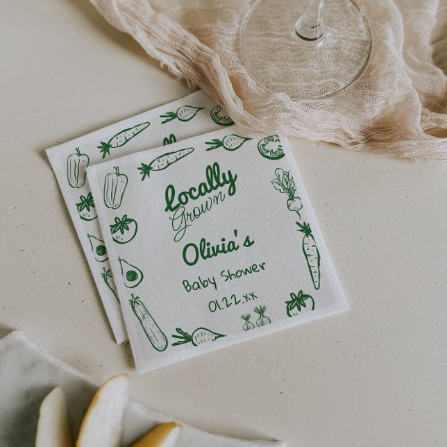 Lokalt odlad Grönt Babykläder för grönsaker Pappersservett (Skapare uppladdad)
