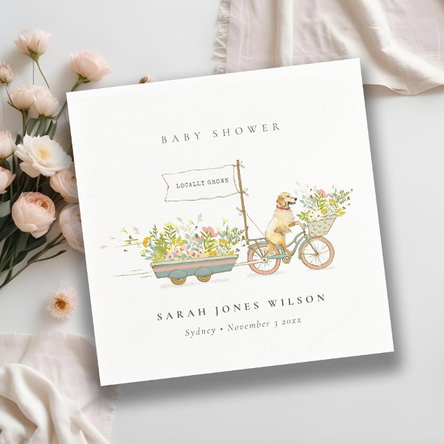 Lokalt odlad, gyllene återgivningsskuva för Blommi Pappersservett (Skapare uppladdad)