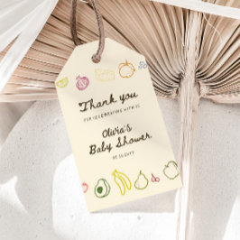 Lokalt odlad Hand plockade-babydusch Presentetikett