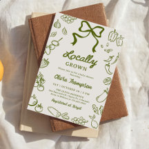 Lokalt Odlad Handritad Baby Shower