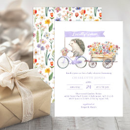 Lokalt odlad Hedgehog Baby Shower-inbjudan Inbjudningar