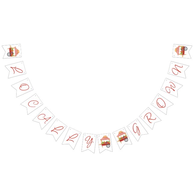 Lokalt odlad, jordbrukarens babyskor på marknaden vimplar (Alla)