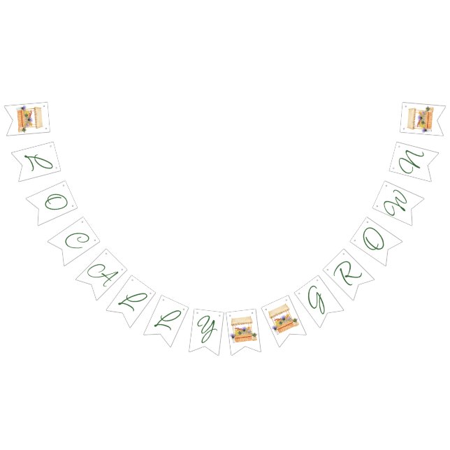 Lokalt odlad, jordbrukarens blommiga babyskor vimplar (Alla)