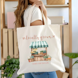 Lokalt odlad jordbrukares marknad tygkasse