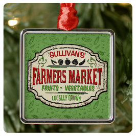 Lokalt odlad jordbruksmarknad i Fresh Garden ADD N Julgransprydnad Metall