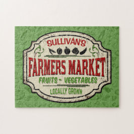 Lokalt odlad jordbruksmarknad i Fresh Garden ADD N Pussel