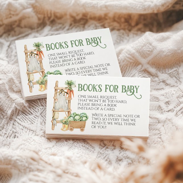 Lokalt odlad lantbrukare Boho Baby Shower Bok Tilläggskort (Skapare uppladdad)