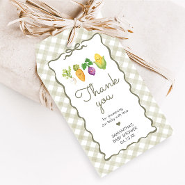 Lokalt Odlad Liten Grodd Baby Shower Favor Etikett
