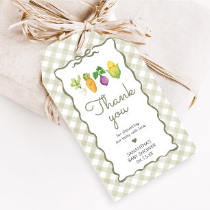 Lokalt Odlad Liten Grodd Baby Shower Favor Etikett
