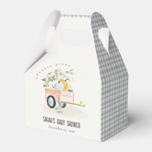 Lokalt Odlad Pumpavagn Vattenfärg Baby Shower Presentaskar