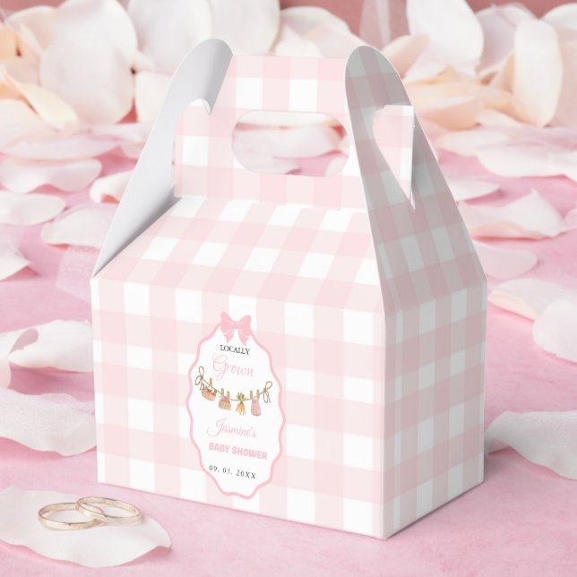Lokalt odlad Rosa flickbaby shower  Baby sprinkle  Presentaskar (Bröllop)