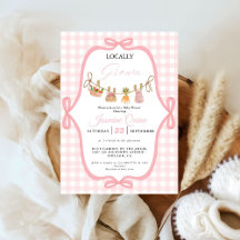 Lokalt odlad Rosa-flickbabydusch Baby sprinkle