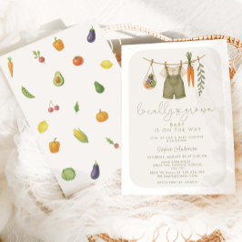Lokalt odlad Rustic Baby Shower Inbjudningar