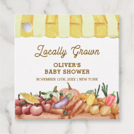 Lokalt odlad vattenfärgsgemgie Fruits Baby Shower Gåvor Etiketter