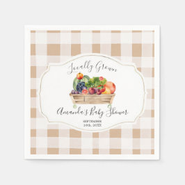 Lokalt odlad Veggies Farmer Market Baby Shower Pappersservett