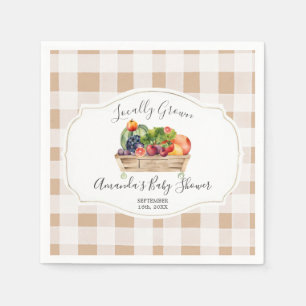 Lokalt odlad Veggies Farmer Market Baby Shower Pappersservett