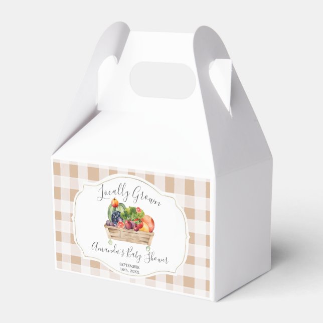 Lokalt odlad Veggies Farmer Market Baby Shower Presentaskar (Framsidan Sidan)