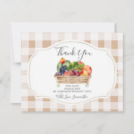 Lokalt odlad Veggies Farmer Market Baby Shower Tack Kort