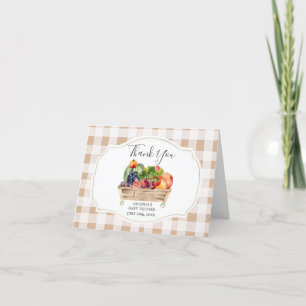 Lokalt odlad Veggies Farmer Market Baby Shower Tack Kort