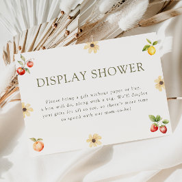 Lokalt odlad Visning för Rustic Baby Shower Tilläggskort