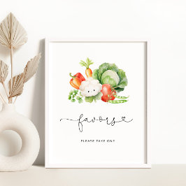 Lokalt odlade babyduschfavoriter för grönsaker poster