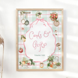Lokalt odlade babyvykort och gåvor på marknaden poster