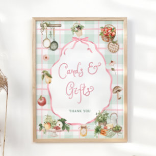 Lokalt odlade babyvykort och gåvor på marknaden poster