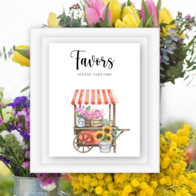 Lokalt odlade blommor baby shower present  poster (Skapare uppladdad)