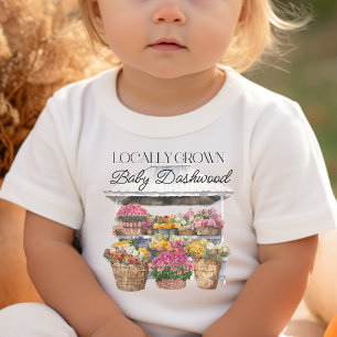 Lokalt odlade blommor Jordbrukares Blommigt av mar T Shirt