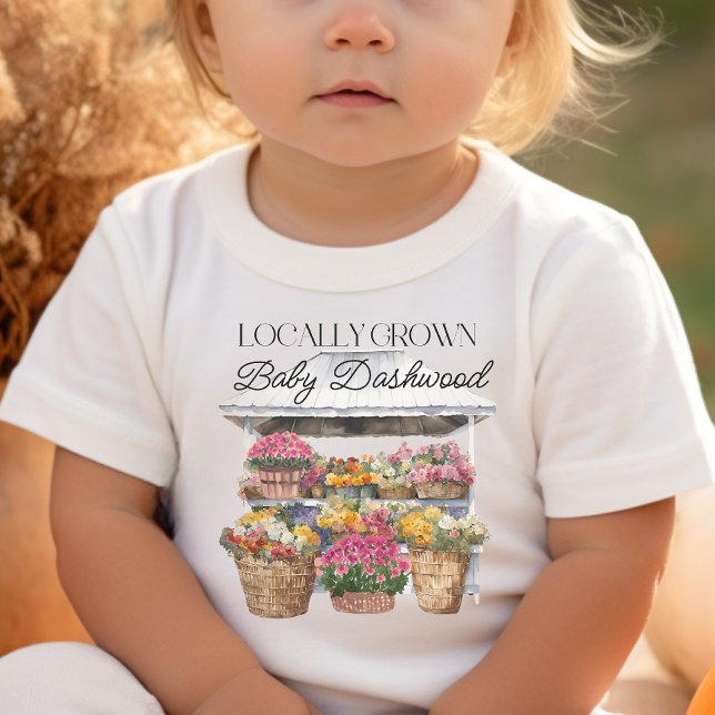 Lokalt odlade blommor Jordbrukares Blommigt av mar T Shirt (Skapare uppladdad)