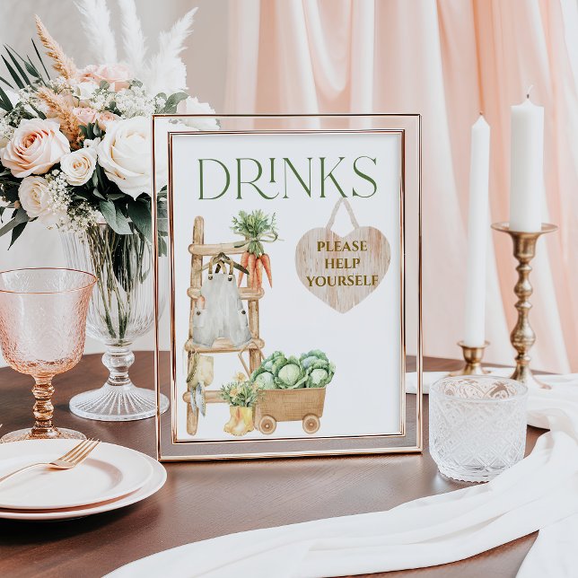 Lokalt odlade drycker för lantbruk, rustik babystö poster (Skapare uppladdad)