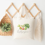 Lokalt odlade grönsaksodlare saluför tygkasse<br><div class="desc">Lokalt odlade grönsaksodlare marknadsför Tote Bag Matching-artiklar tillgängliga.</div>