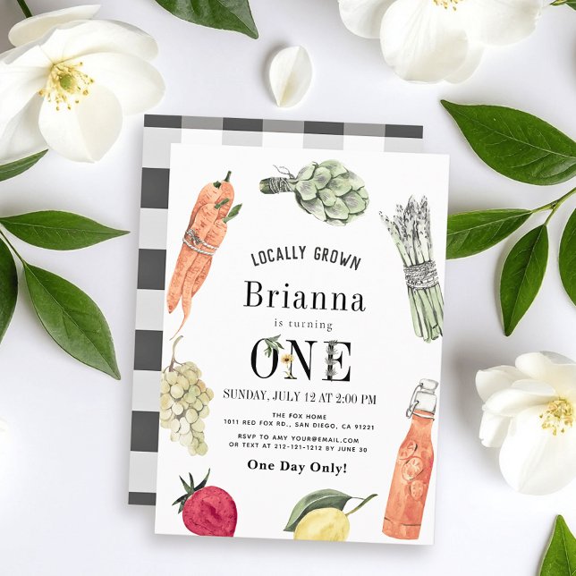 Lokalt odlade jordbrukare Marknaden för första föd Inbjudningar (Skapare uppladdad)