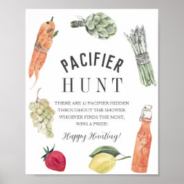 Lokalt odlade jordbrukare på Baby Nappar Hunt Poster