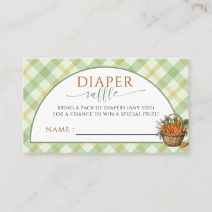 Lokalt odlade jordbrukare Rustic Diaper Raffle Tilläggskort