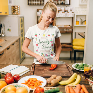 Lokalt odlade jordbrukares babyskor på marknaden t shirt