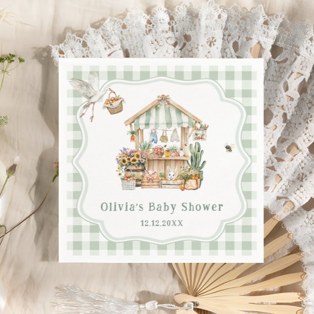 Lokalt odlade lantbrukare marknadsför babyskor pappersservett (Skapare uppladdad)